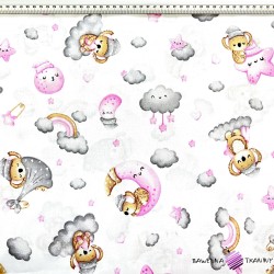 Cotton 100% Koalas sleeping on clouds and moons