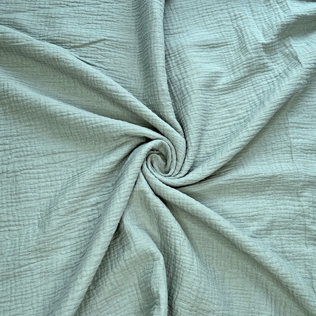 Muślin double gauze szałwia (Sage green)