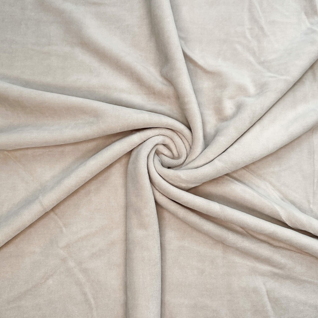 Cotton velour - Light beige