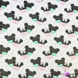 Cotton 100% Mickey pink mint cookies on a white background
