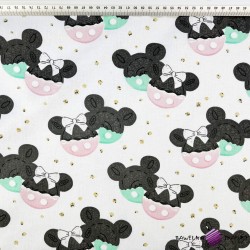 Cotton 100% Mickey pink mint cookies on a white background