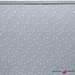 Cotton 100% white stars on a gray background