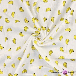 Double gauze printed muslin with banana pattern