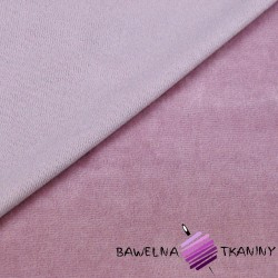 Welur bawełniany odzieżowy - brudny róż (retro pink)