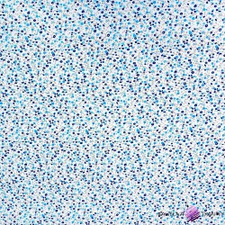 Cotton 100% blue and navy blue meadow on a white background