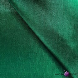 Tkanina obrusowa plamoodporna zielona - wzór lniany