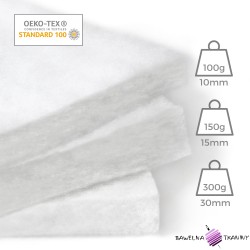Ocieplina Biała MIX ścinek -100g,150g i 300g - 0,5 kg