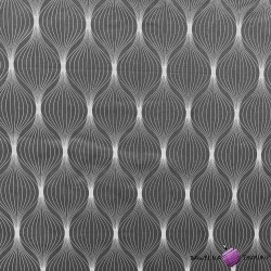 Cotton 100% silver spinning tops on a gray background