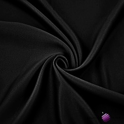Blackout curtain fabric - black