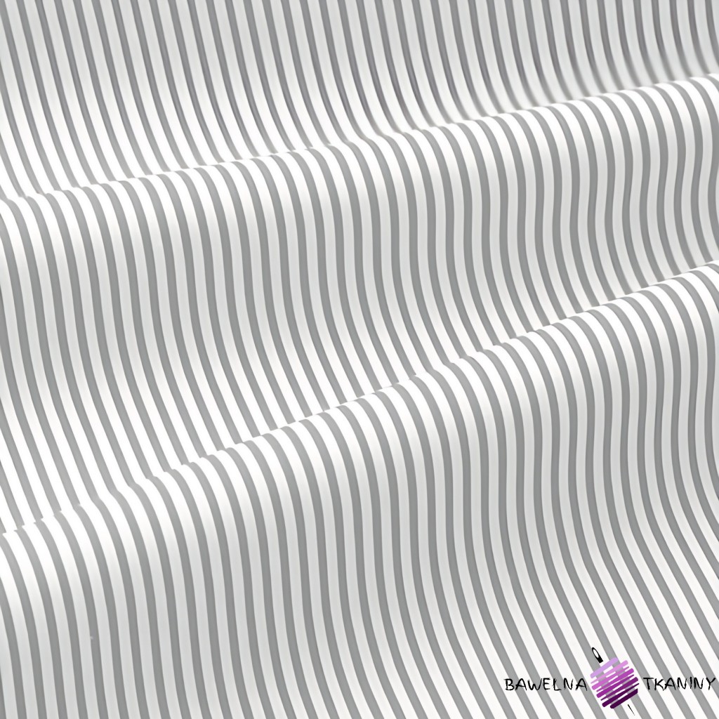Cotton white - gray strips