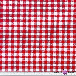 Cotton 100% red and white Vichy check