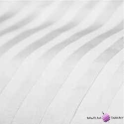SATIN cotton white striped 9mm