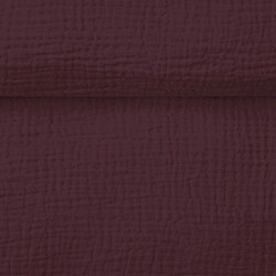 Muslin Double gauze cotton cerise (Windsor Wine)