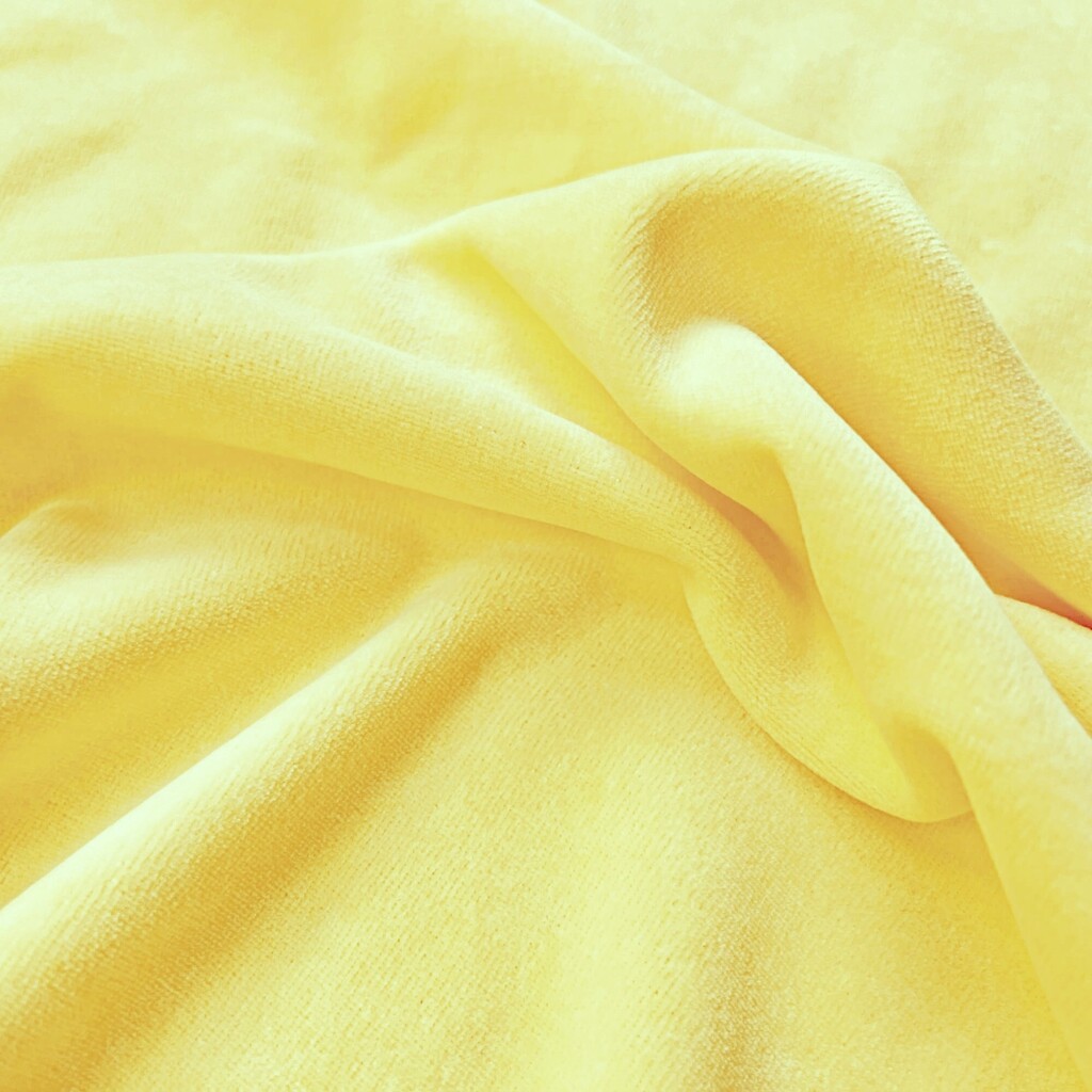 Cotton velour - light yellow