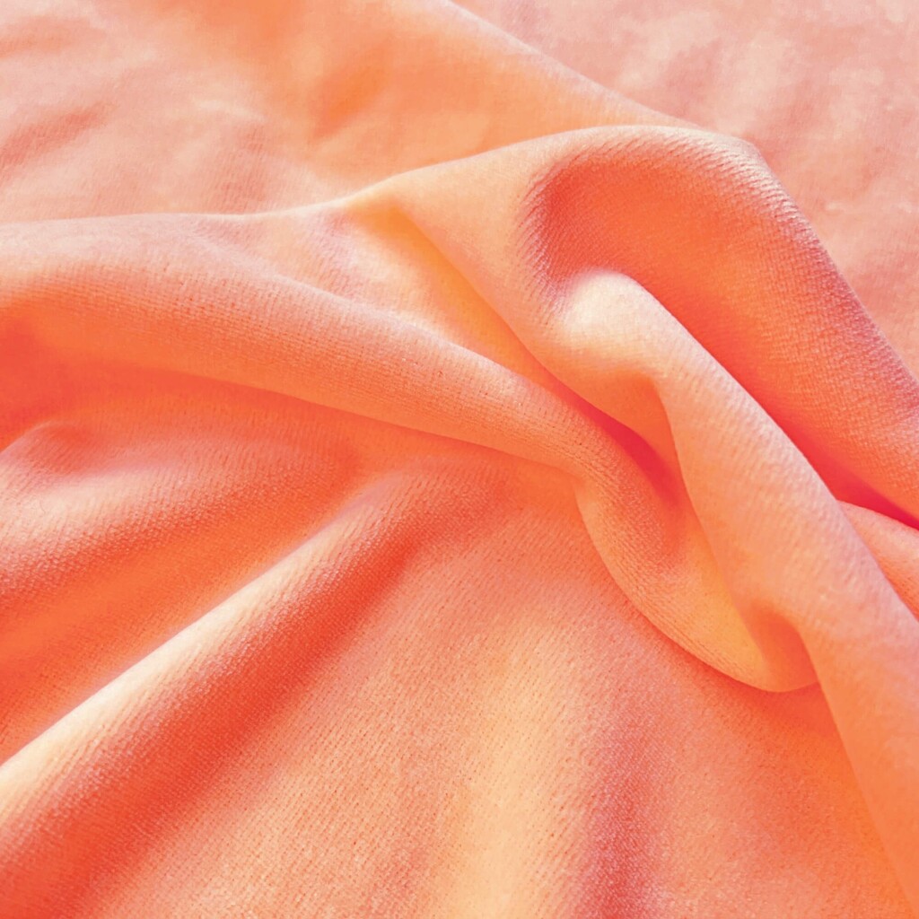 Cotton velour - coral