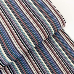 Sun lounger fabric with colorful stripes on a white background