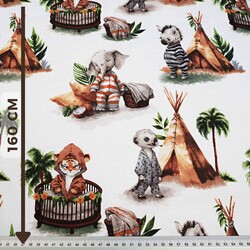 Cotton 100% African animals in pajamas