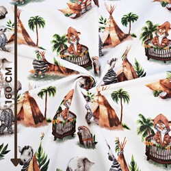 Cotton 100% African animals in pajamas