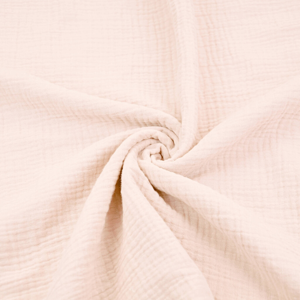 Muslin Double gauze cotton light apricot pink (Pastel Parchment)