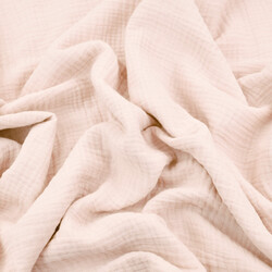 Muslin Double gauze cotton light apricot pink (Pastel Parchment)