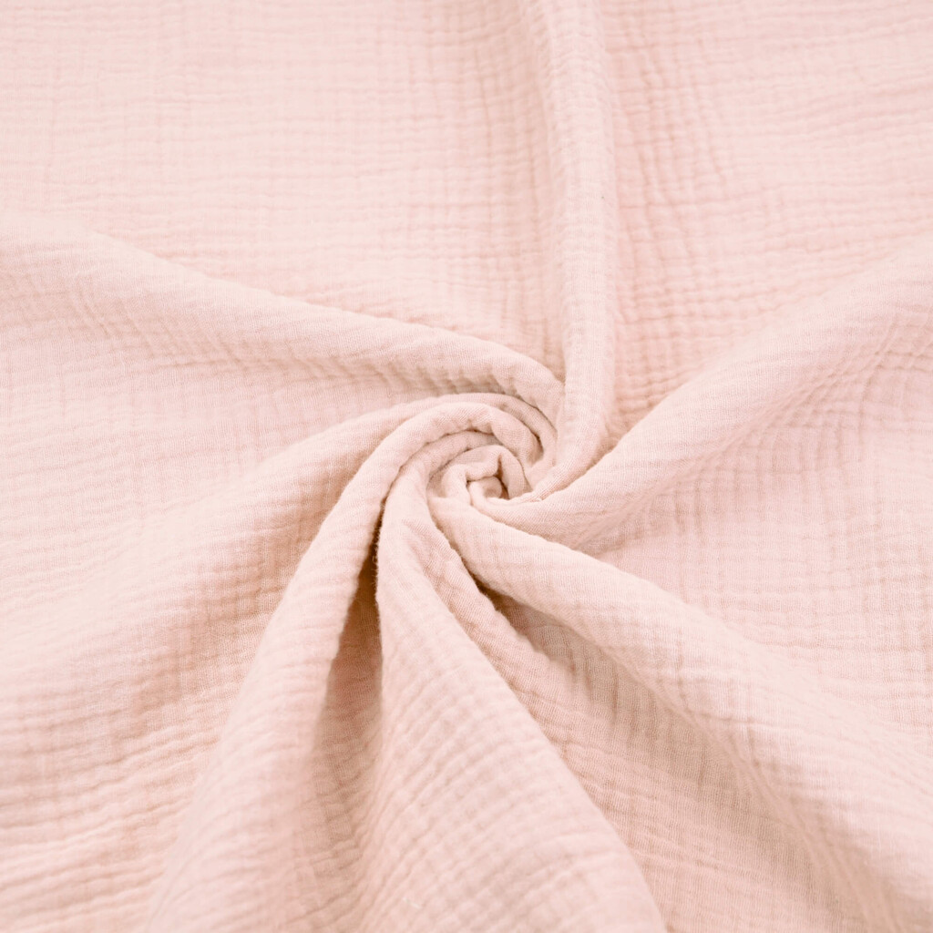 Muslin Double gauze cotton dark apricot pink (Cloud pink)