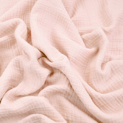 Muslin Double gauze cotton dark apricot pink (Cloud pink)