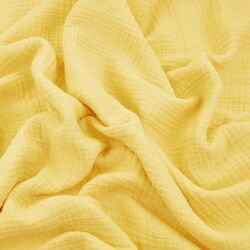 Muslin Double gauze cotton dark yellow cream (Double cream)