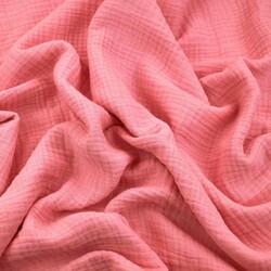 Muslin Double gauze cotton (Salmon rose)