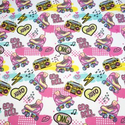 Cotton 100% pink youth patterns xoxo