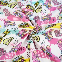 Cotton 100% pink youth patterns xoxo