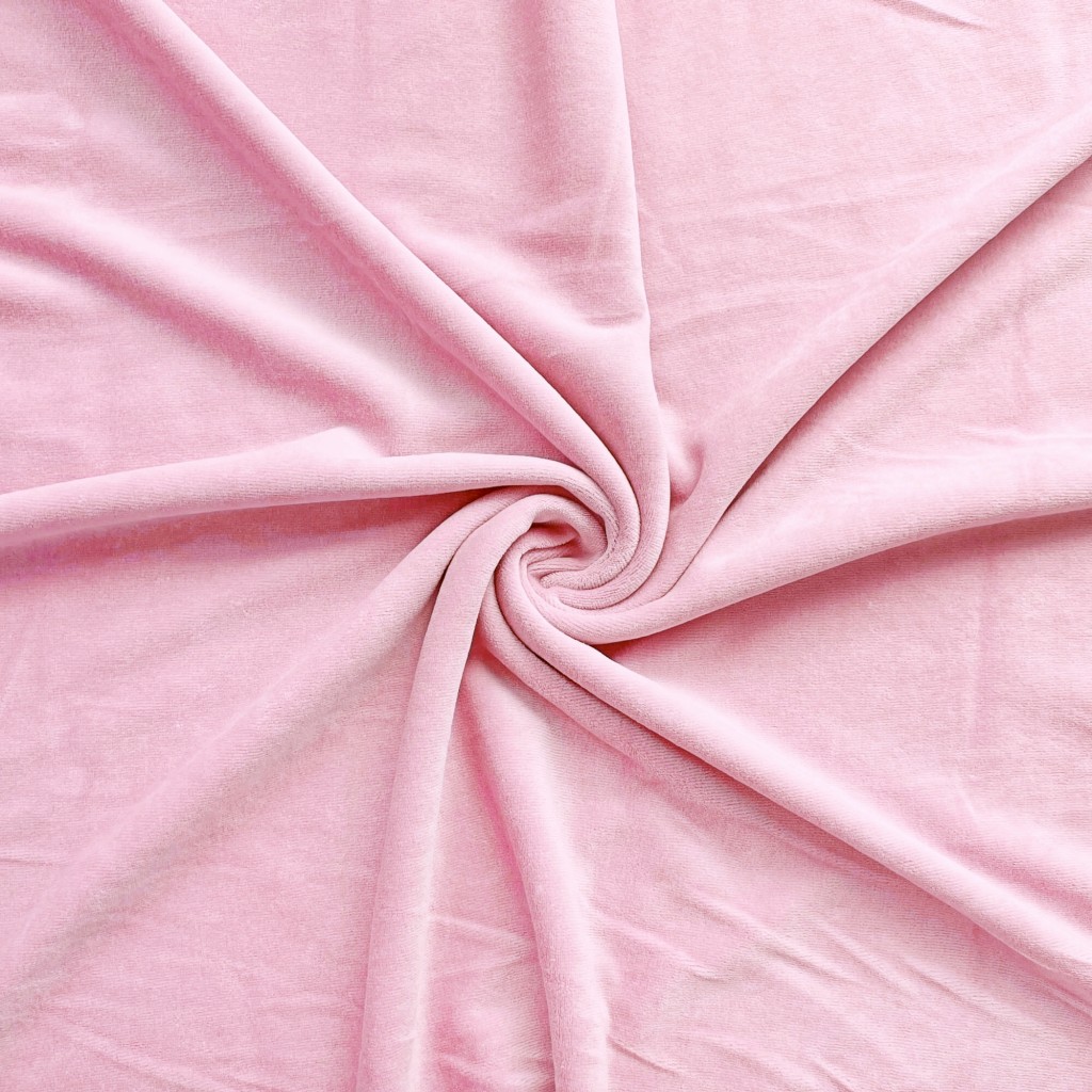 Cotton velour - pale pink