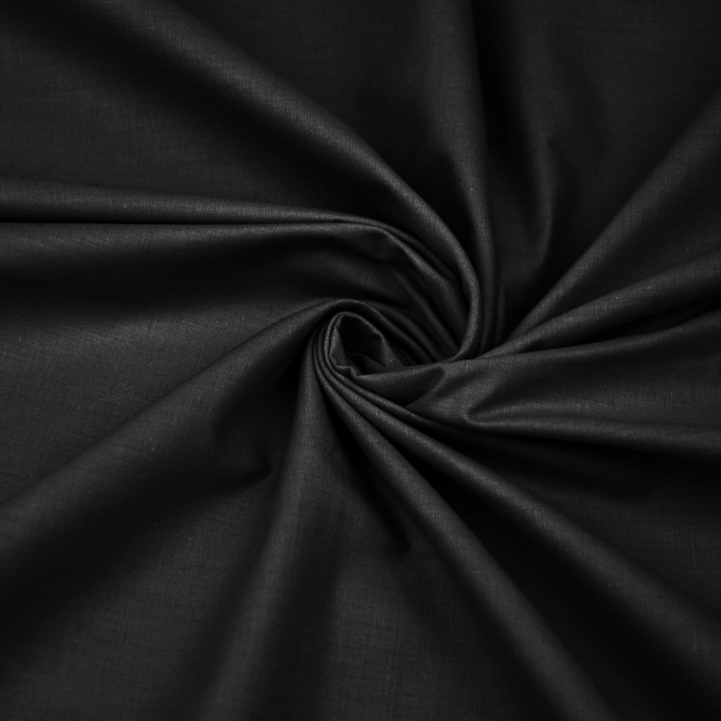 Plain cotton black 220cm