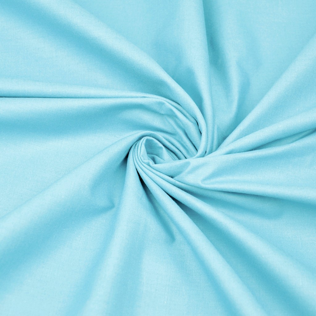 Plain cotton light turquoise 220cm