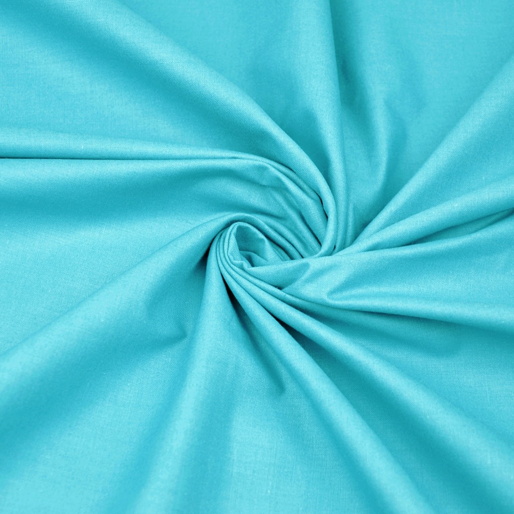 Plain cotton turquoise - 7