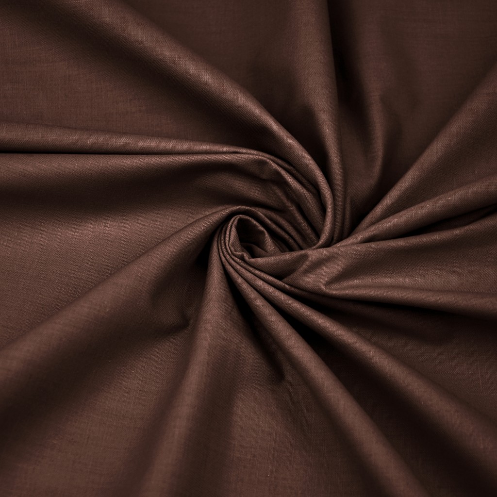 Plain cotton dark brown 220cm