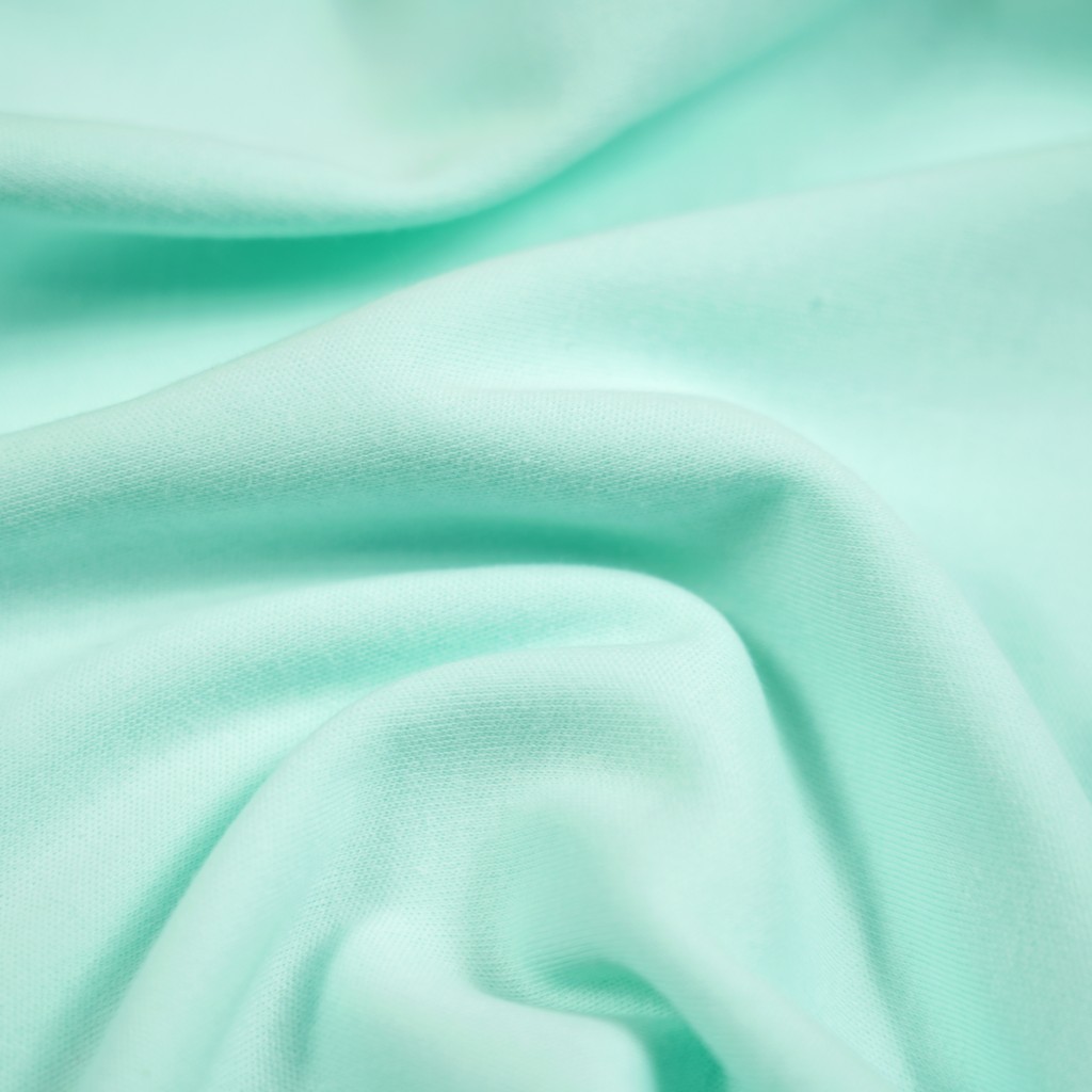 Interlock knit fabric - light mint