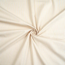 Cotton 100% beige and white stripes