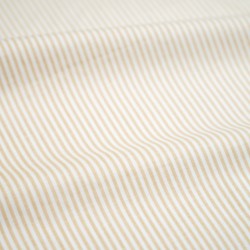 Cotton 100% beige and white stripes