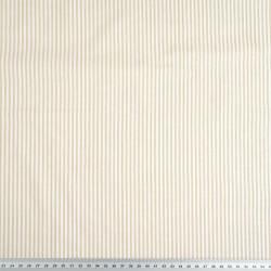 Cotton 100% beige and white stripes