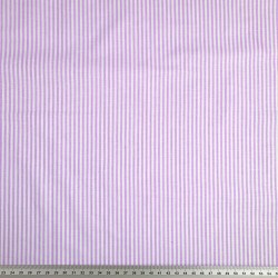 Cotton narrow purple & white stripes