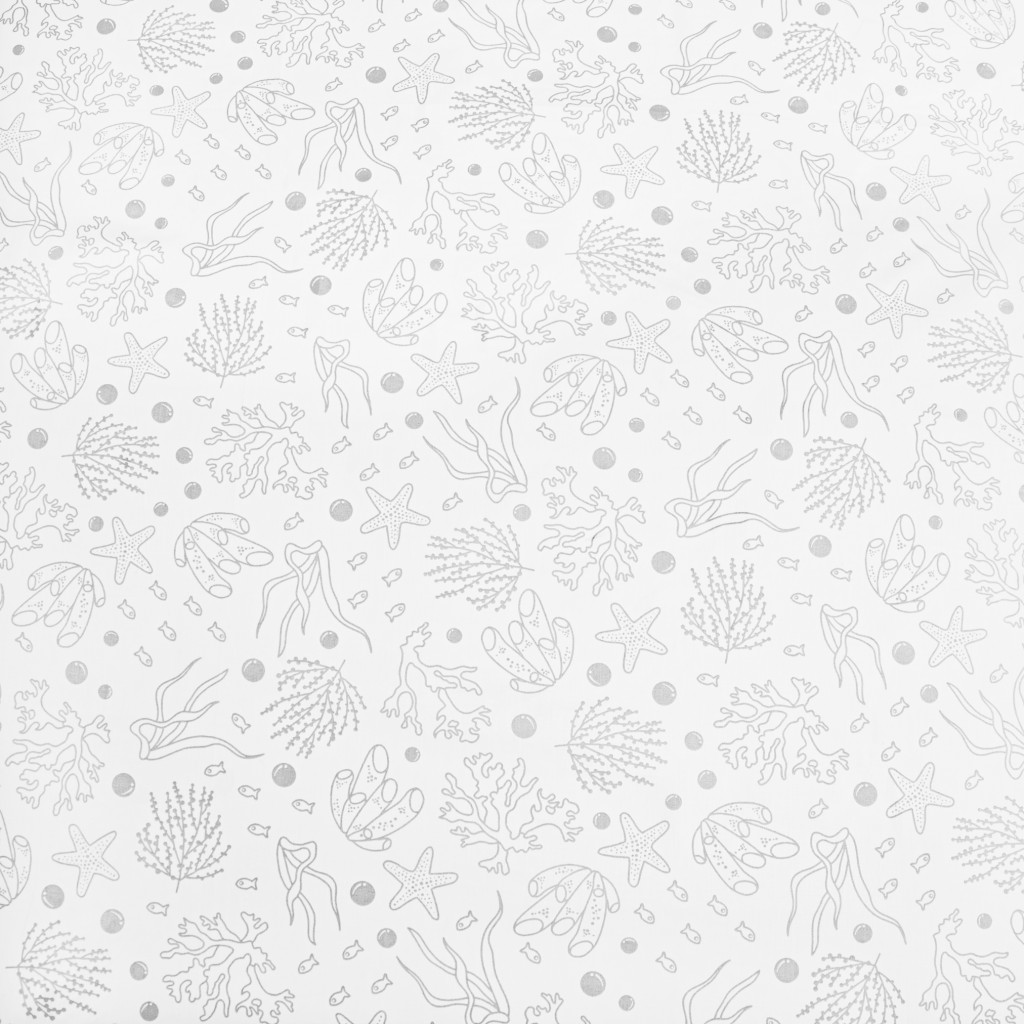 Cotton 100% gray seaweed on white background