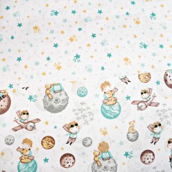 Cotton 100% little prince mint on white background