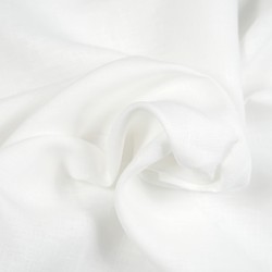 100% Linen fabric for tablecloths - 245 gms - white