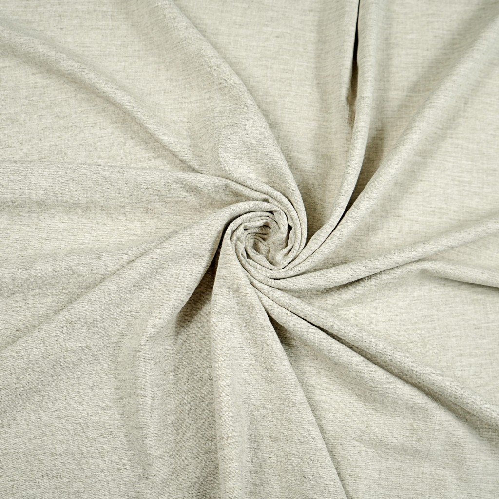 Linen with viscose and cotton for clothing - beige melange