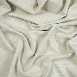 Linen with viscose and cotton for clothing - beige melange