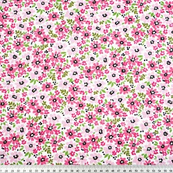 Cotton 100% pink meadow on a white background