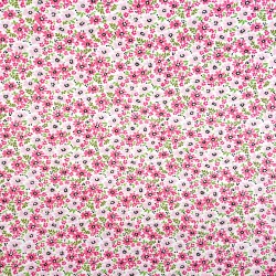 Cotton 100% pink meadow on a white background