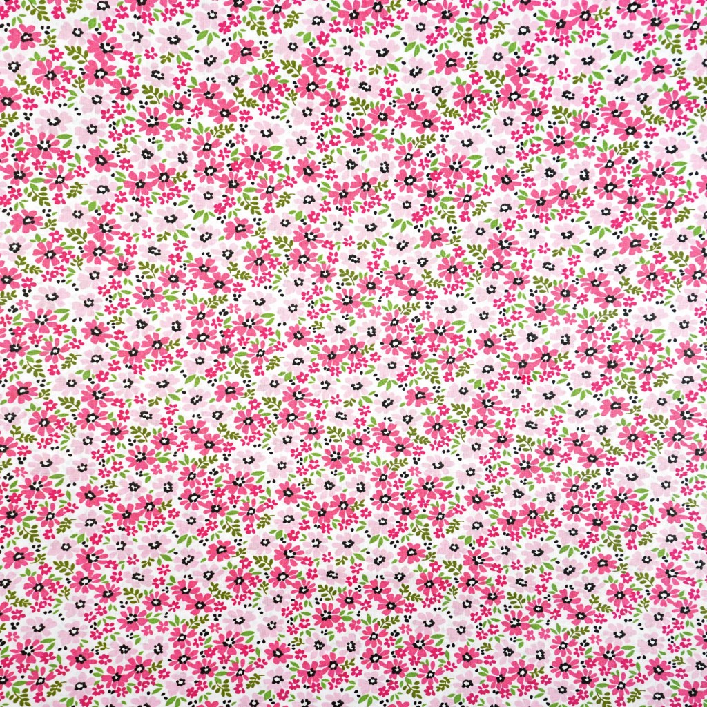 Cotton 100% pink meadow on a white background