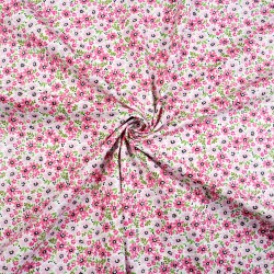 Cotton 100% pink meadow on a white background