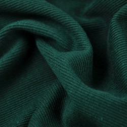 Ribbed knit fabric - bottle green